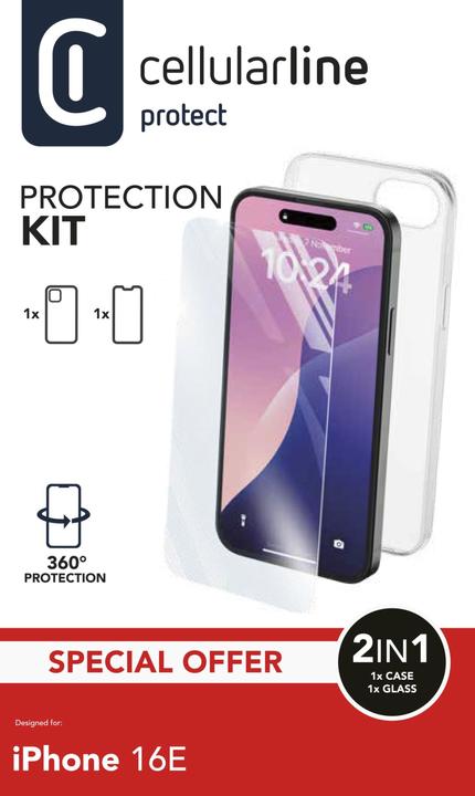 Produktbild Cellularline Protection Kit für (Apple iPhone 16e)
