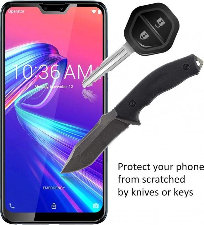 Immagine prodotto Screenguard Asus Zenfone Max Pro M2 Pellicola di vetro protettiva a schermo intero 2.5D 9H (1 Pezzo/i, Asus Zenfone Max Pro (M2))