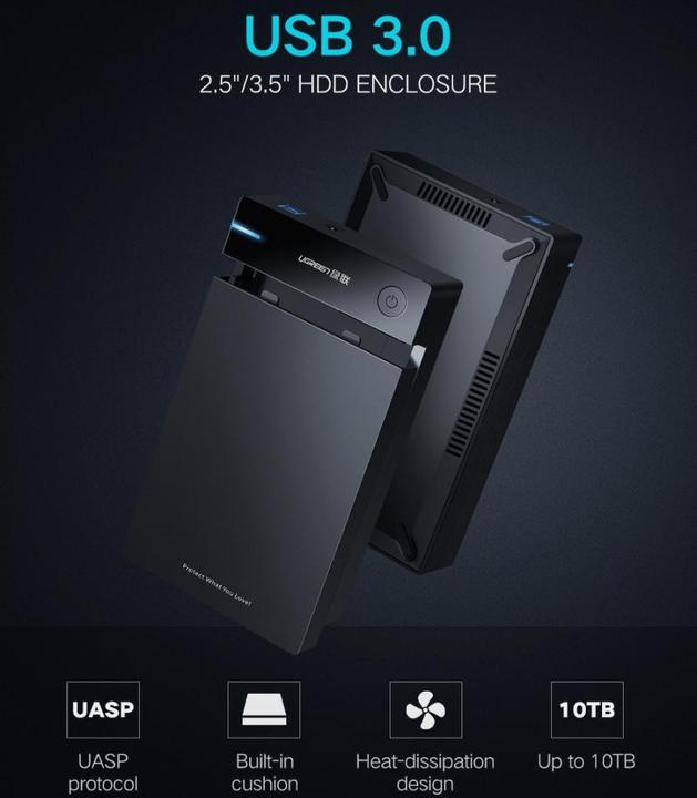 Immagine prodotto Ugreen Custodia USB 3.0 SATA per hard disk da 3.5" e SSD (3.5")