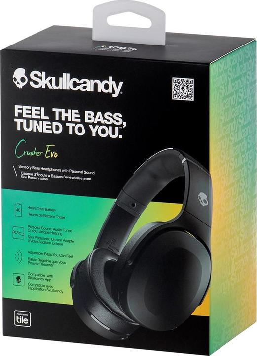 Image du produit Skullcandy Crusher Evo (pas de réduction du bruit, 40 h, Filaire, Sans fil)