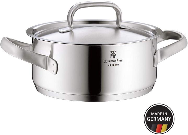 Actual product image WMF Roasting pan GOURMET PLUS Silver-coloured (24 cm, Casserole + Stewpot, Pot, Stainless steel)