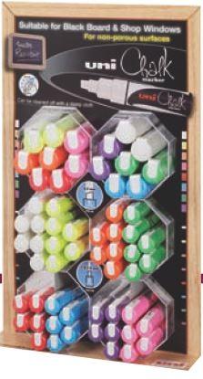 Posca UNI-BALL Chalk Marker Display PWE5M8K.5 ass. 60 Stück (8 mm, 60 x)