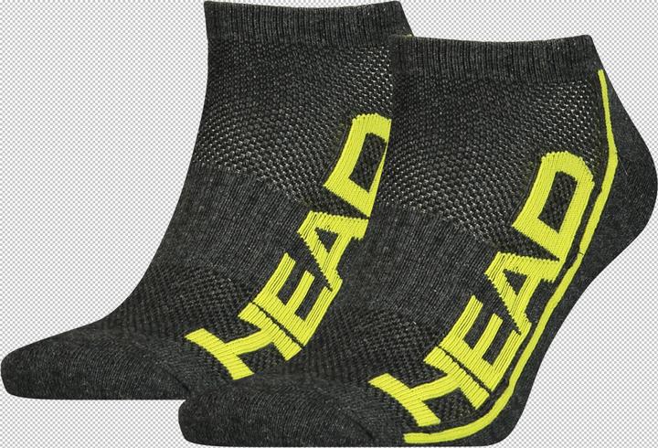 Produktbild Head Herren Damen Performance Sneaker Socken Füsslinge 8P (Dark Grey/Lime, 39-42) (39 - 42)