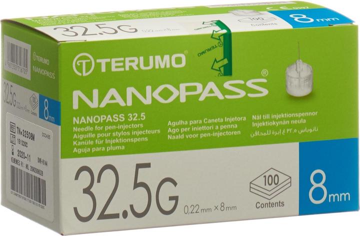 Produktbild Terumo Pen Nadel NANOPASS 32.5G 0.22x8mm (100 Stk)