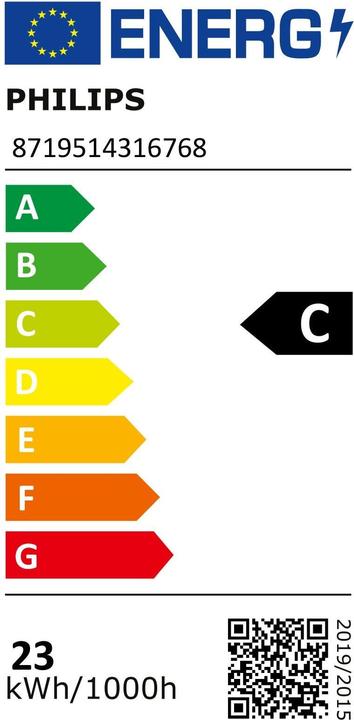 Energy Label Philips Master (G13, 23 W, 3700 lm, 1 x, C)