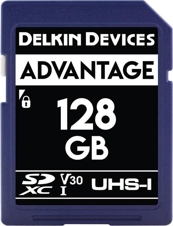 Delkin ADVANTAGE UHS-I (V30) 128GB R:100MB/s W:80MB/s (128 GB, SD, UHS-I)
