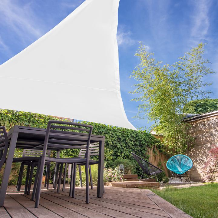 Actual product image Relaxdays Traingular White Shade Sail (400 x 330 x 0.5 cm)