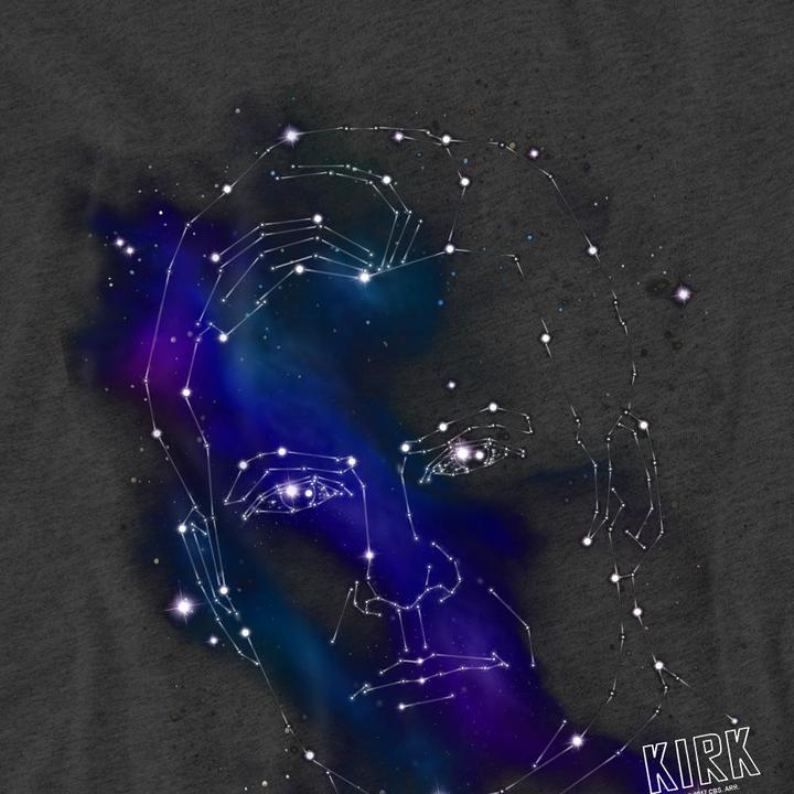 Actual product image Unisex Adult Captain Kirk Constellations T-Shirt (XL)