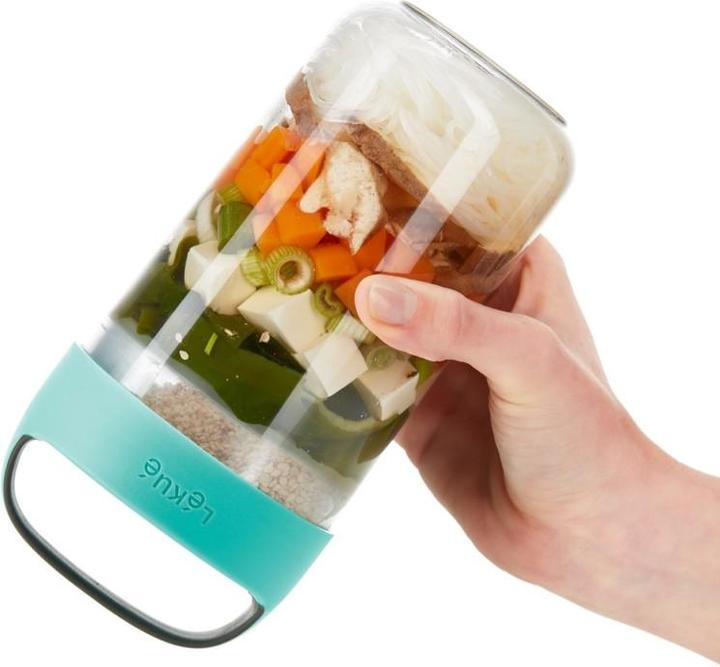 Produktbild Lékué Jar To Go türkis, gross 60 cl, Ø9.2 cm H 18.8 cm