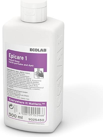 Produktbild Ecolab Epicare1 5 L Waschlotion hautmilde Waschlotion für schonende Handreinigung (Flüssigseife, 500 ml)