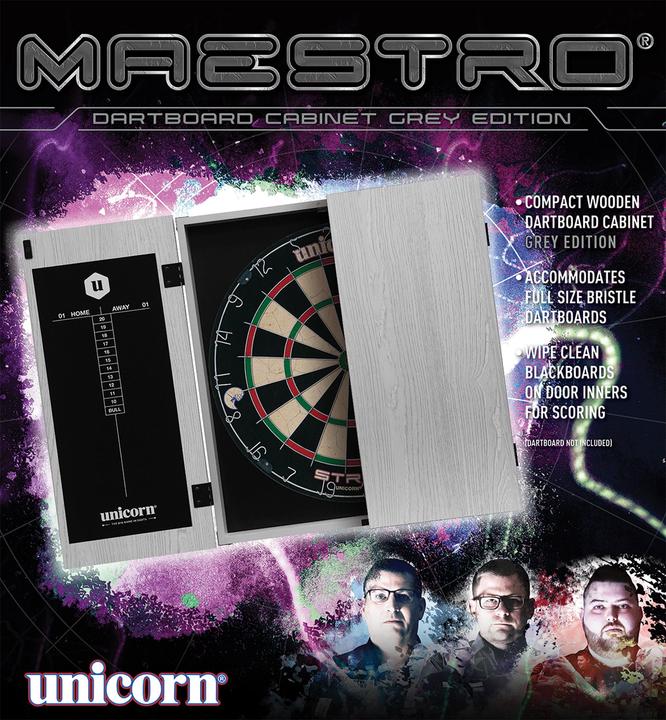 Actual product image Unicorn Maestro Grey Dartboard Cabinet