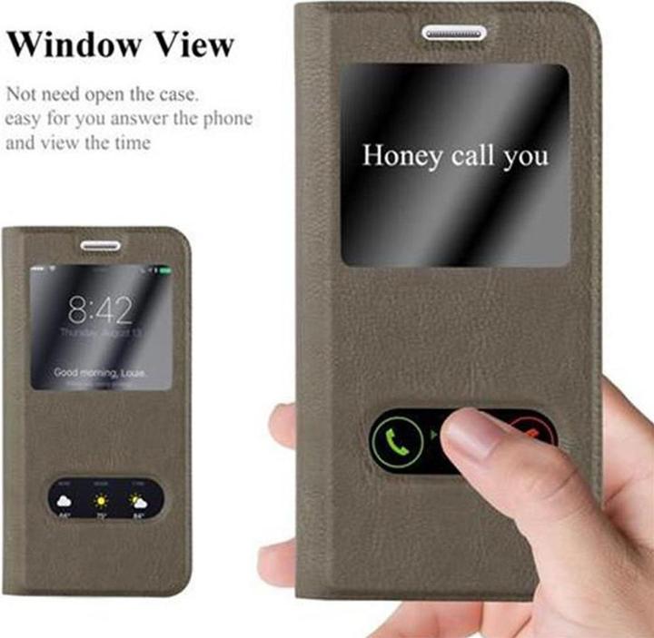 Actual product image Cadorabo Book with View double window cover (Samsung Galaxy J5 (2015))