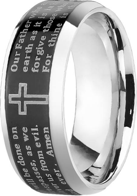 Immagine prodotto Star Piercing Anello d'argento Padre Nostro nero (Acciaio chirurgico 316L, senza ottone)
