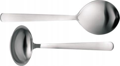 Actual product image Fiskars Serving cutlery, 2-piece, quality steel, silver/matt, Functional Form, 1002959 (Serving spoon, Tart knife)