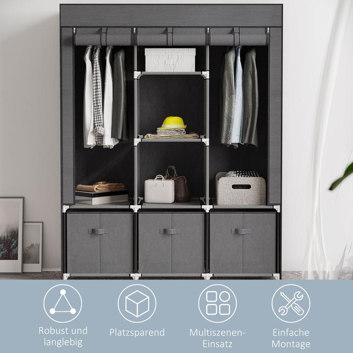 Image du produit Homcom Armoire en tissu avec porte (125 x 43 x 162,5 cm)