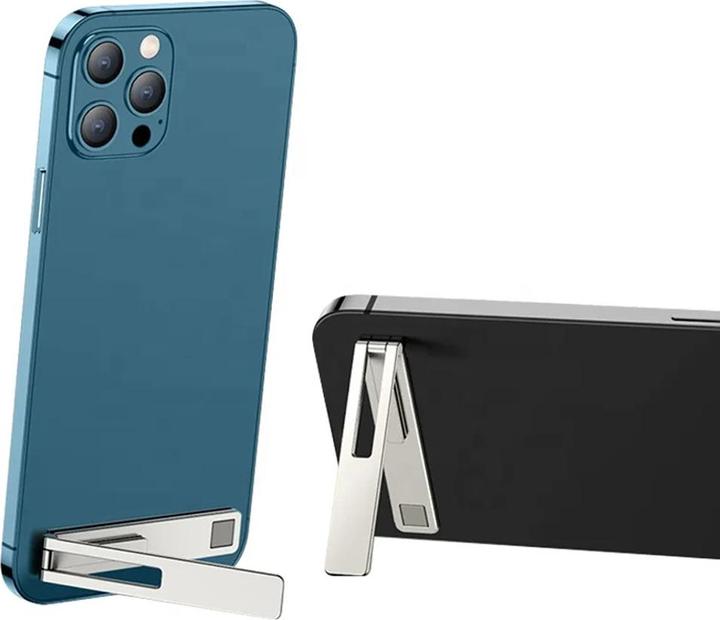 Actual product image Techsuit - Phone Holder (PRH1) - Rectangular Shape, Aluminium Alloy, 3M - Silver