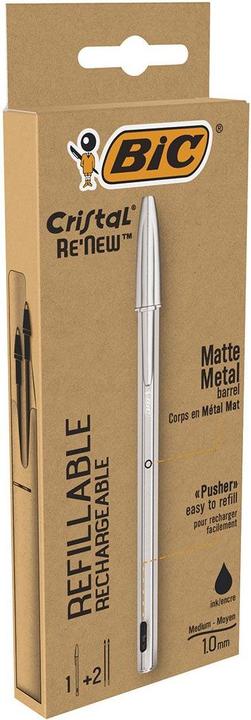 Immagine prodotto Bic Biros Cristal RE'NEW, nero (Argento, 1 x)