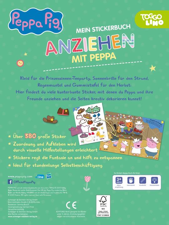 Immagine prodotto Peppa Pig Il mio libro di adesivi Vestiti con Peppa
