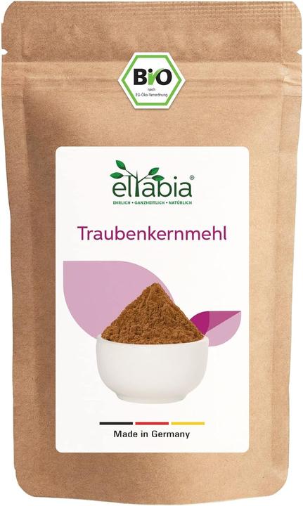 Eltabia Bio Traubenkernmehl OPC Traubenkern Extrakt Pulver Premium Rohkost Qualität (1 Stück, Pulver, 200 g)