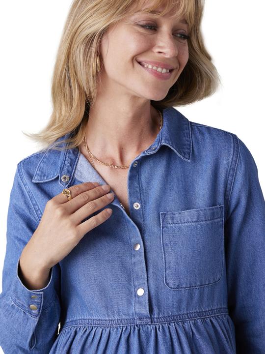 Envie de Fraise Jeanskleid für Schwangerschaft und Stillzeit, Recycling-Baumwolle