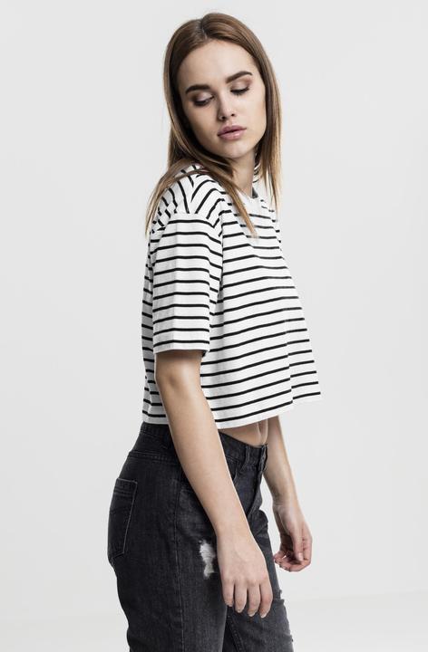 Immagine prodotto Urban Classics Tee corto a strisce da donna sovradimensionato (XS)