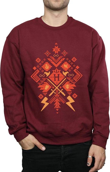 Actual product image Mens Christmas Fair Isle Sweatshirt (L)