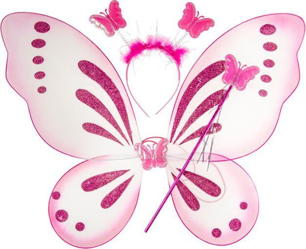 Produktbild LG-Imports Schmetterlingsflügel mit Zauberstab und Tiara
