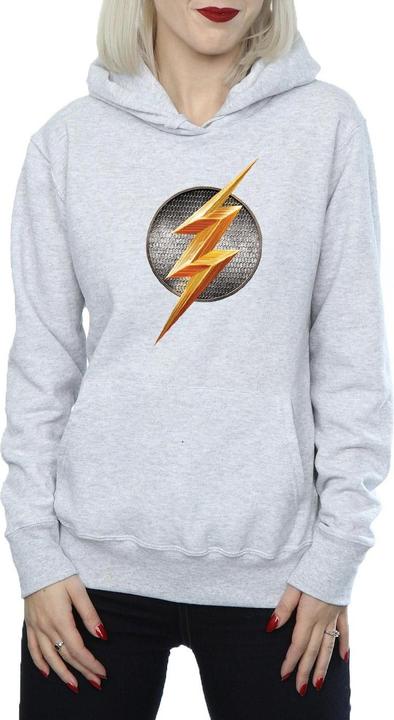Actual product image Womens/Ladies Justice League Movie Flash Emblem Hoodie (L)