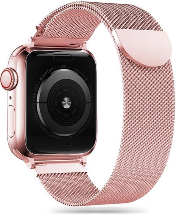 Immagine prodotto Tech Cinturino per smartwatch Apple 1/2/3, colore rosa, 42 mm (Acciaio inossidabile, Apple Watch SE)