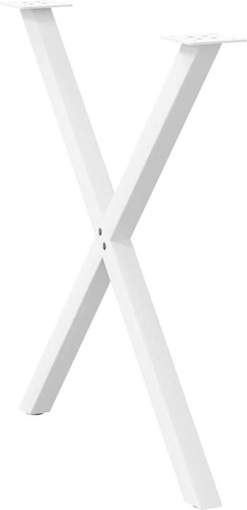 Actual product image VidaXL Dining table legs X-shape 2 pcs. White 70x(72-73) cm steel table leg