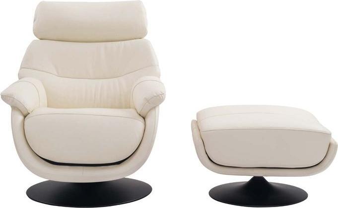 Immagine prodotto Mendler Poltrona relax con sgabello HWC-K99, poltrona TV, funzione dondolo girevole, metallo vera