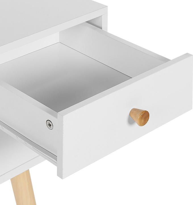 Image du produit Beliani Bureau blanc 110 x 55 cm 4 tiroirs LEVIN (110 x 55 x 78 cm)