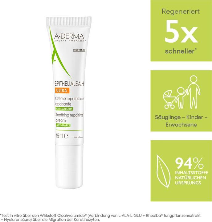 Produktbild A-Derma A derma Epitheliale A h Ultra Cra me Ra c paratrice (Haarwachs, 15 ml)