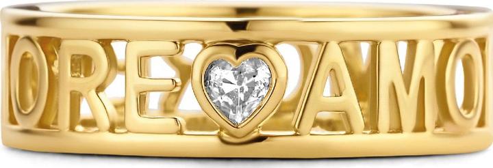Image du produit Ti Sento Milano Bague Amore avec zirconium plaqué or 12227ZY (56, Argent 925)