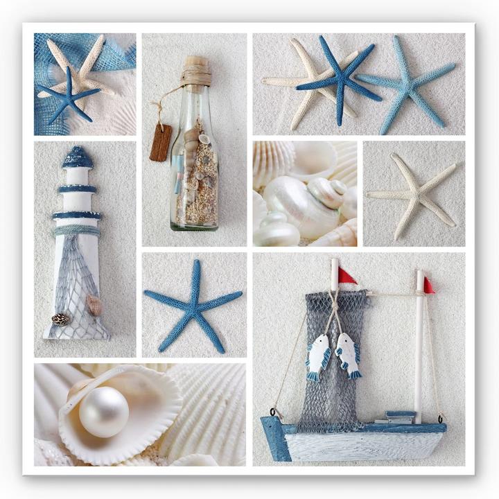 Image du produit Trenddeko collage sur la plage (70 x 70 cm)