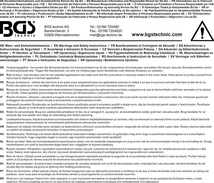 Produktbild BGS Schraubendreher | Innensechskant 5 mm | Klingenlänge 150 mm (Innensechskant)