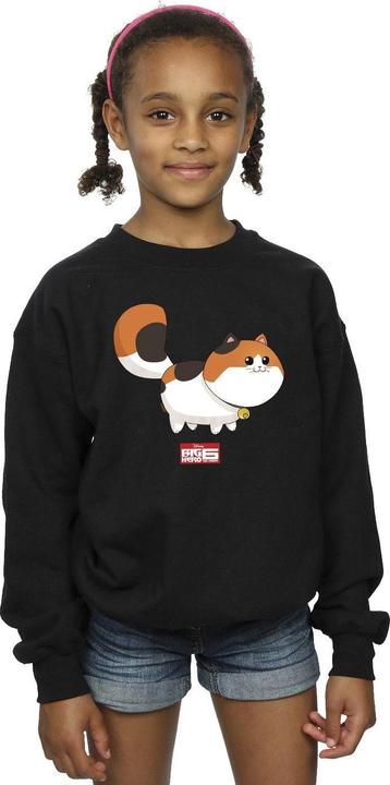 Actual product image Disney Girls Big Hero 6 Baymax Kitten Pose Sweatshirt (140, 146)