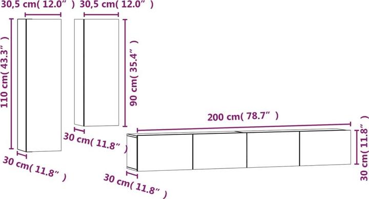 Immagine prodotto VidaXL Sylas (100 x 30 x 30 cm)