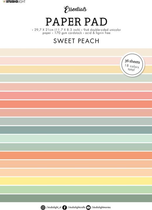 Produktbild art by marlene Papierblock "Sweet Peach" 36 Blätter Essentials (18 g/m², 36 x)