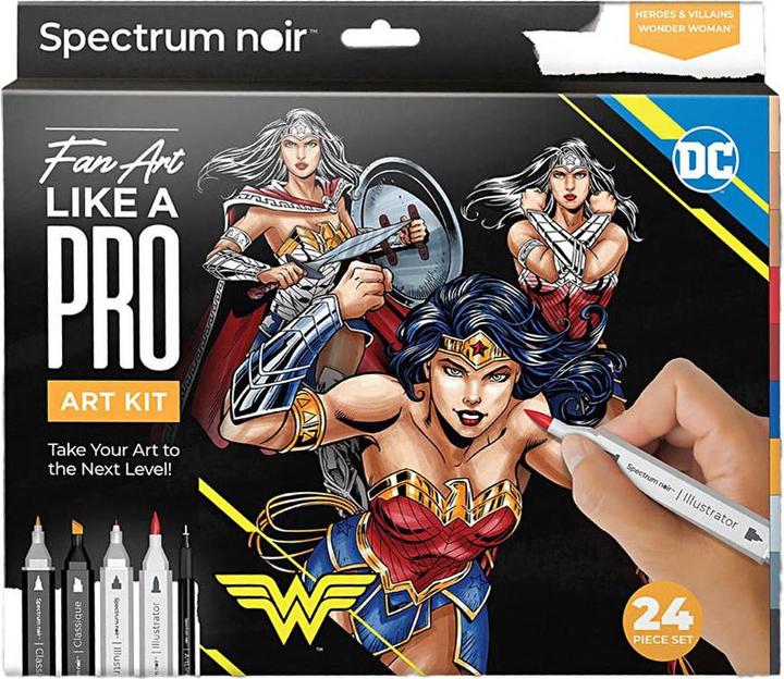 Produktbild Creativ Company Hobby-Set Illustration Comic-Helden Wonder Woman Farbset