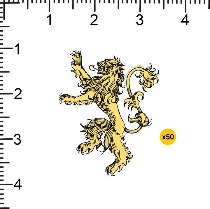 Immagine prodotto Game of Thrones Deluxe Lannister Adesivi Misura Confezione 50