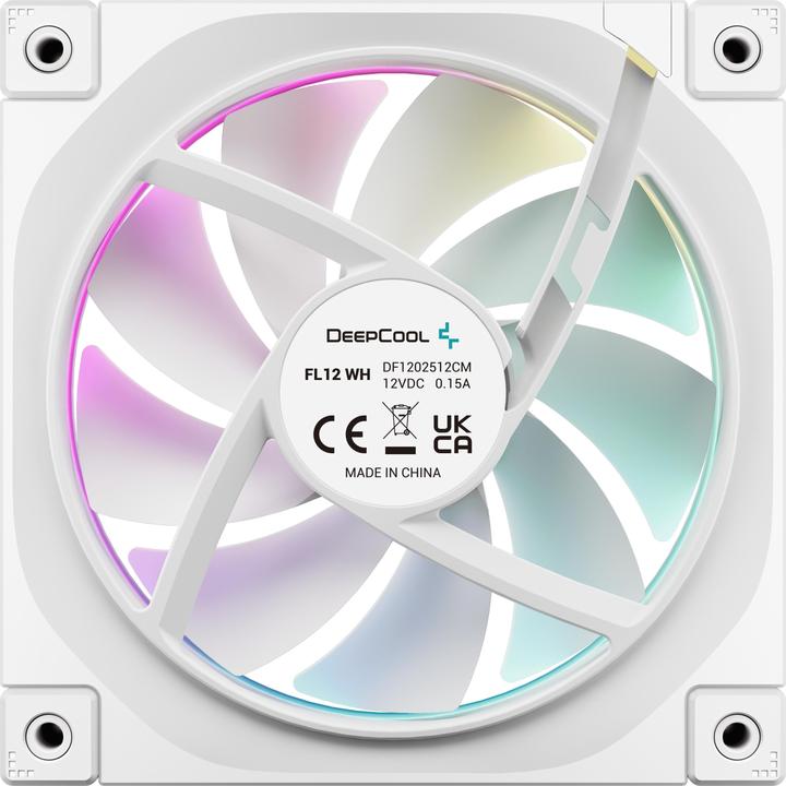 Actual product image Deepcool FL12 3in1 120x120x25 White (120 mm, 3 x)