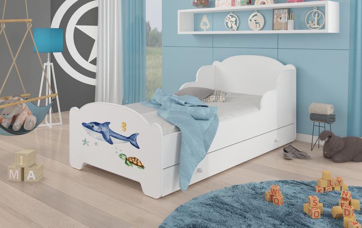 Immagine prodotto ADRK Furniture Letto con materasso e cassetto AMADIS ANIMALI MARINI 160x80 (160 x 80 cm)