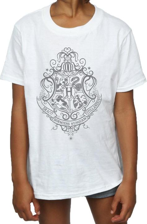 Produktbild Hogwarts Draco Dormiens Crest TShirt Mädchen (140, 146)