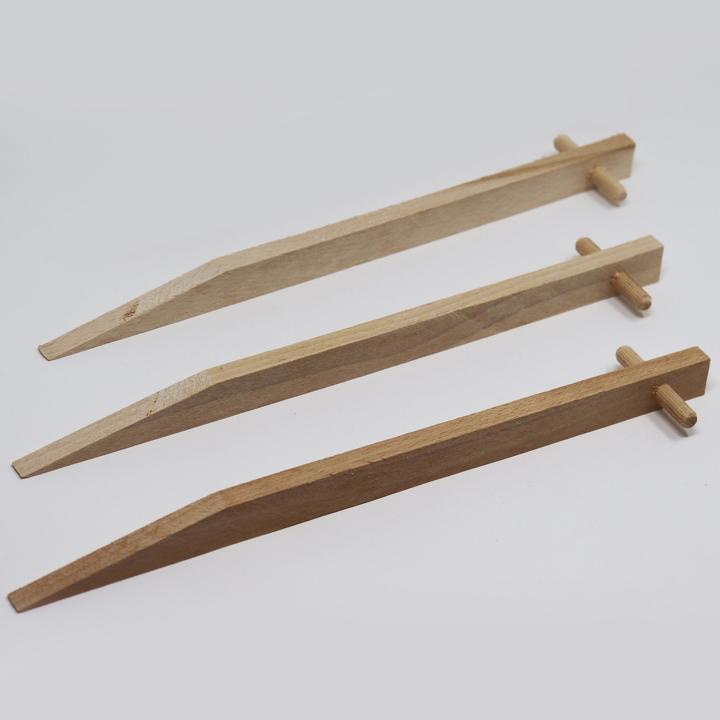 Image du produit Aquagart 60 Erdanker aus Buchenholz I Holz Bodenanker Holzpock Befestigungsanker