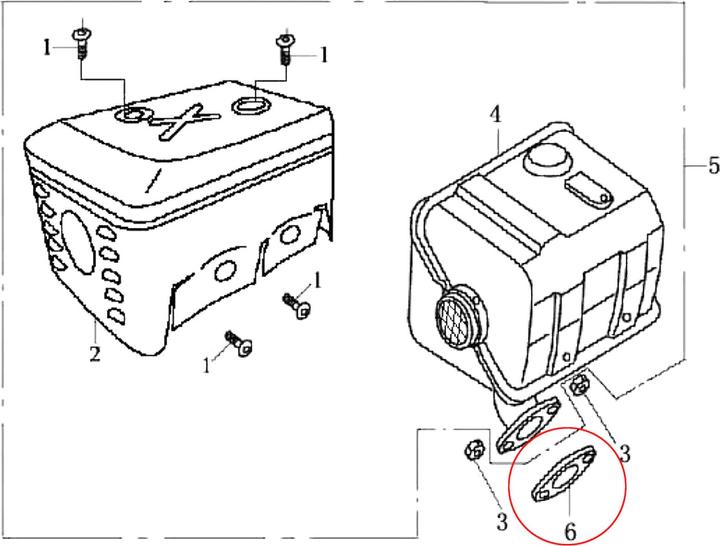 Produktbild Wiltec LIFAN Benzinmotor 6,5 PS Ersatzteil Dichtungssatz Dichtungen Set Benzin Motor