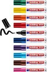 Produktbild Edding 500 (Orange, Gelb, Violett, Grün, Blau, Pink, Schwarz, Rot, Braun, Hellblau, 2 mm, 10 x)