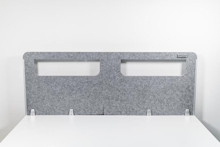 Actual product image Bakker Elkhuizen Bakker table divider round w.acrylic window grey backside