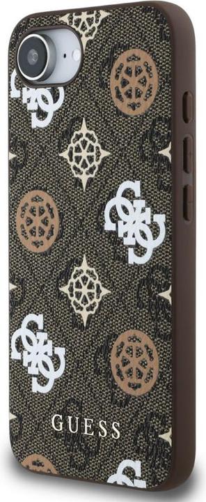 Actual product image Guess 4G Peony Pattern Case für Apple iPhone SE (2024) - brown (Apple iPhone 16e)