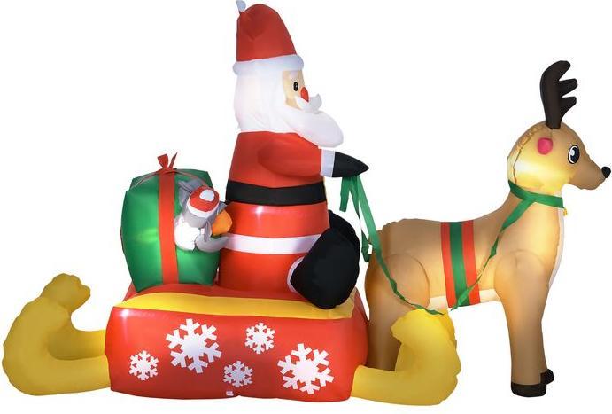 Image du produit Swisshandel24 Aufblasbar Weihnachtsdeko 1,22 m Weihnachtsmann mit LED-Beleuchtung Gartendeko